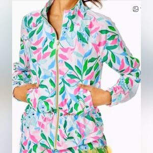 Lilly Pulitzer Islanna UPF 50+ Luxletic Performance Jacket XL Holding Court